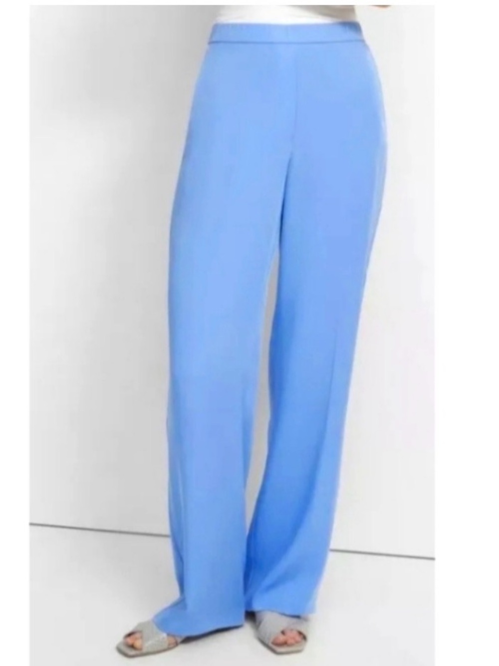 Theory Sky Blue Wide-Leg Women's Pants
